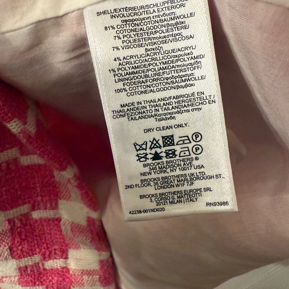 Brooks Brothers Red Fleece Pink and Off White Size 0 Dress - Picture 4 of 6